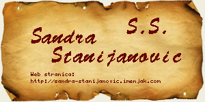 Sandra Stanijanović vizit kartica